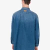 Camicia in denim di cotone blu Camicia in denim di cotone blu