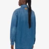 Camicia in denim di cotone blu Camicia in denim di cotone blu