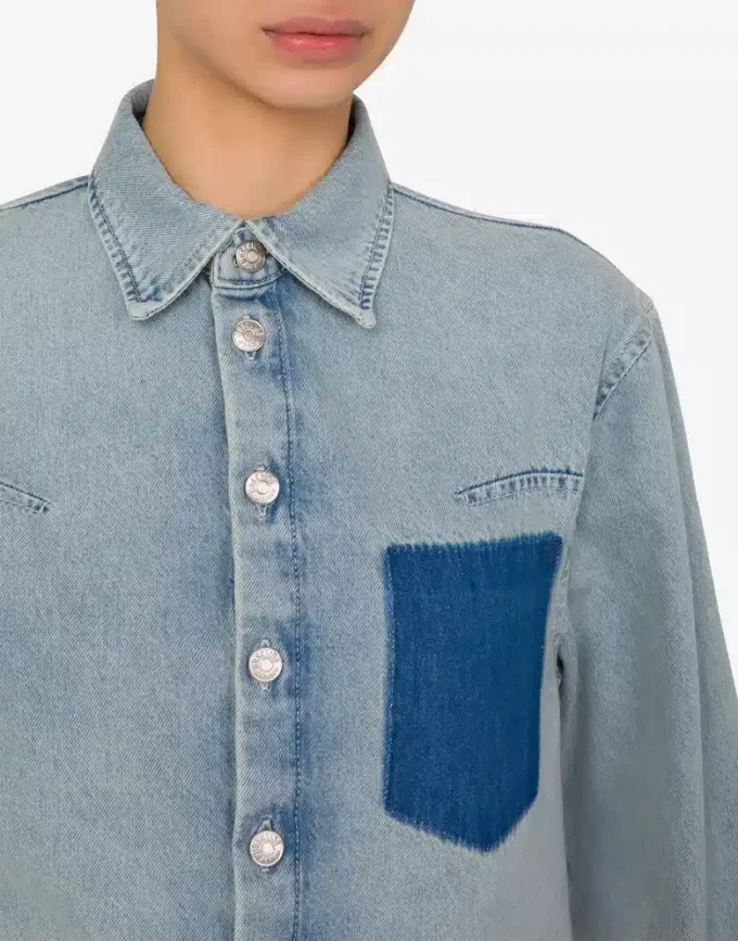 Camicia in denim di cotone leggero Camicia in denim di cotone leggero