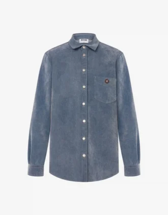 Camicia in denim floccato