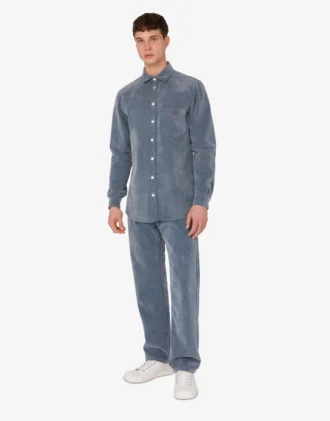 Camicia in denim floccato