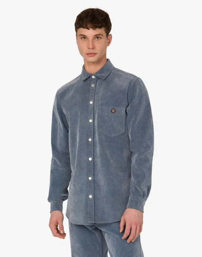 Camicia in denim floccato Camicia in denim floccato