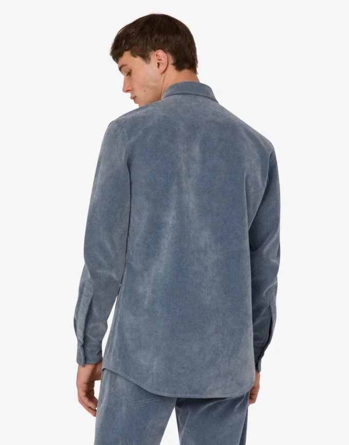 Camicia in denim floccato Camicia in denim floccato