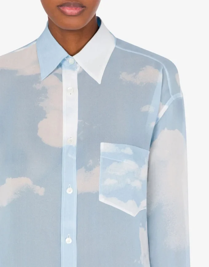 Camicia in georgette “In The Cloud” Camicia in georgette “In The Cloud”