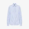 Camicia in popeline a righe Ricamo Goose Camicia in popeline a righe Ricamo Goose