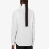Camicia in popeline di cotone jacquard