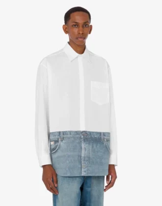 Camicia in popeline di cotone stampato