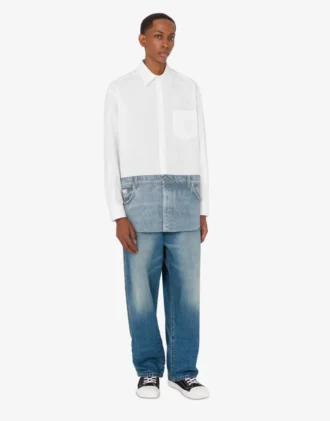 Camicia in popeline di cotone stampato