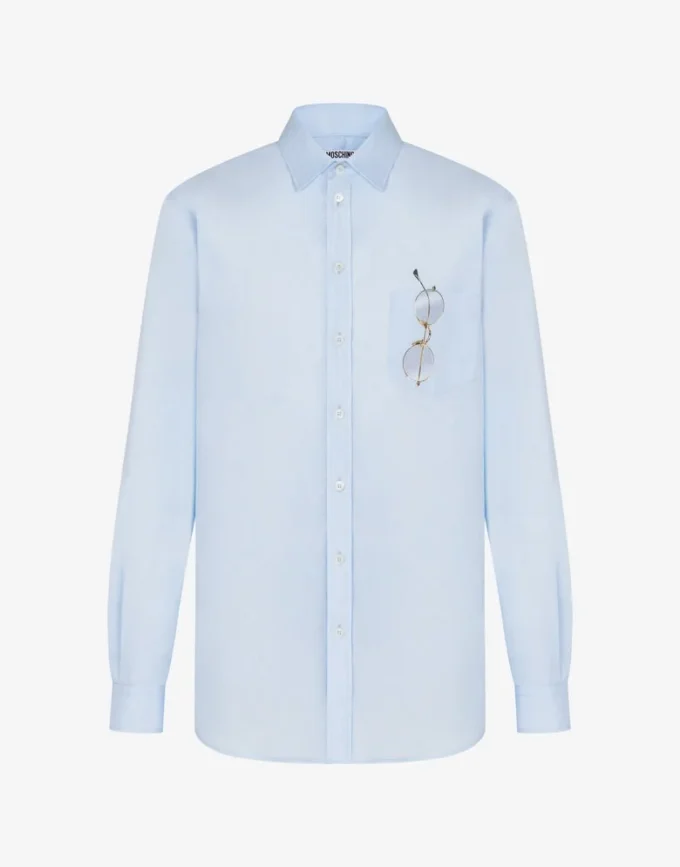 Camicia in popeline di cotone stampato Camicia in popeline di cotone stampato