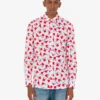 Camicia leggera in popeline di cotone con stampa Camicia leggera in popeline di cotone con stampa