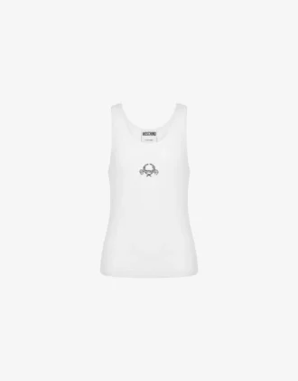 Canotta in cotone elasticizzato con logo Laurel Crown