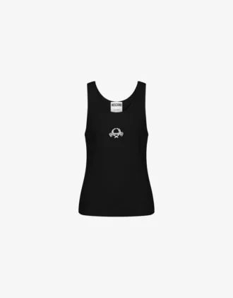 Canotta in cotone elasticizzato con logo Laurel Crown