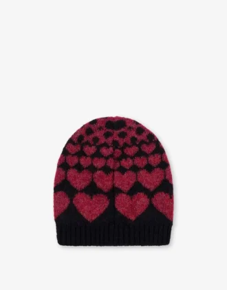 Cappello con intarsi in misto mohair