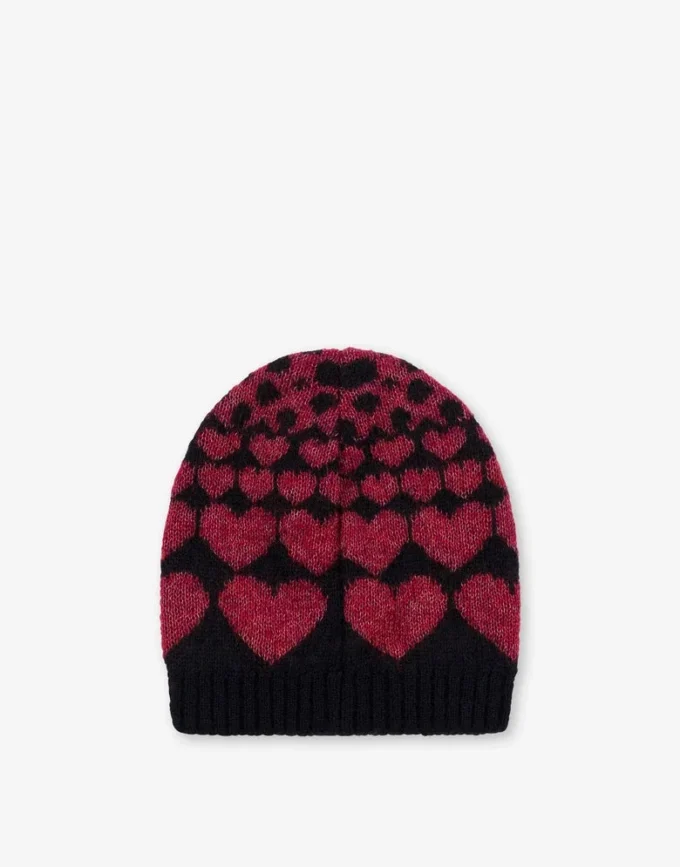 Cappello con intarsi in misto mohair