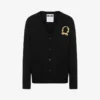 Cardigan in lana e cashmere Ricamo corona d’alloro
