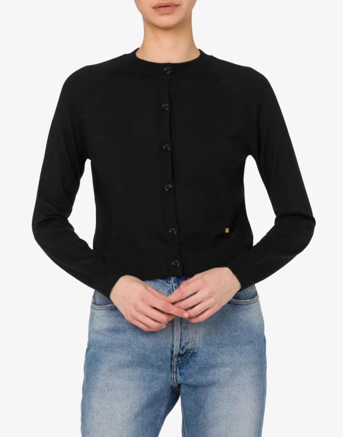 Cardigan in lana e seta Golden M