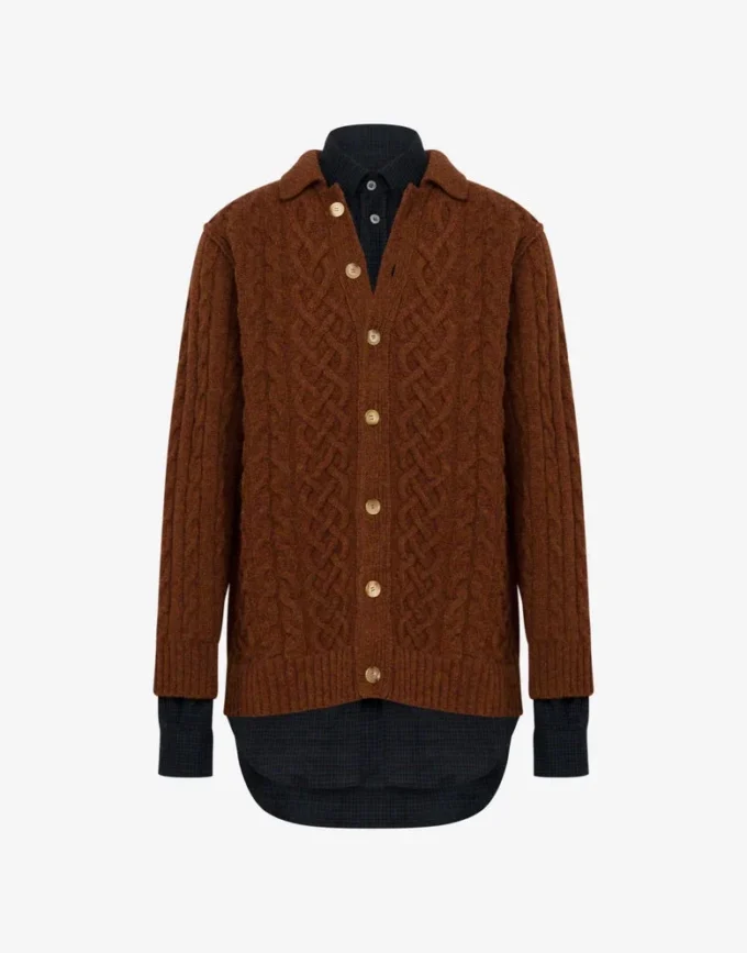 Cardigan in lana Shetland