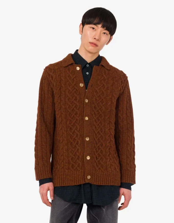 Cardigan in lana Shetland