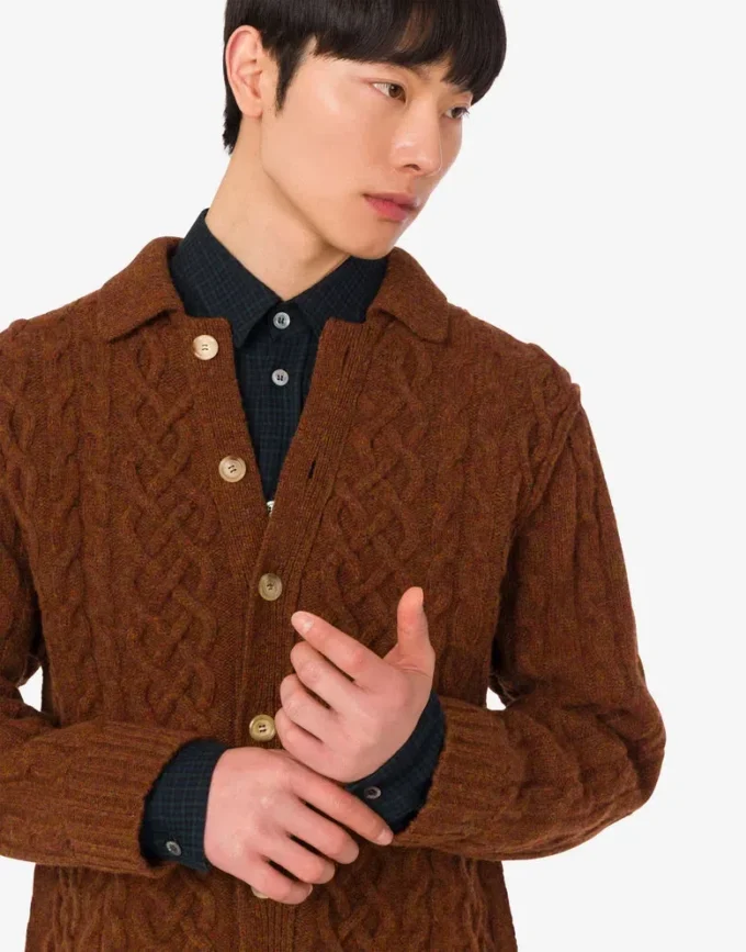 Cardigan in lana Shetland