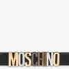 Cintura in pelle di vitello con logo misto