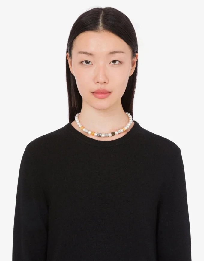 Collana girocollo con perle