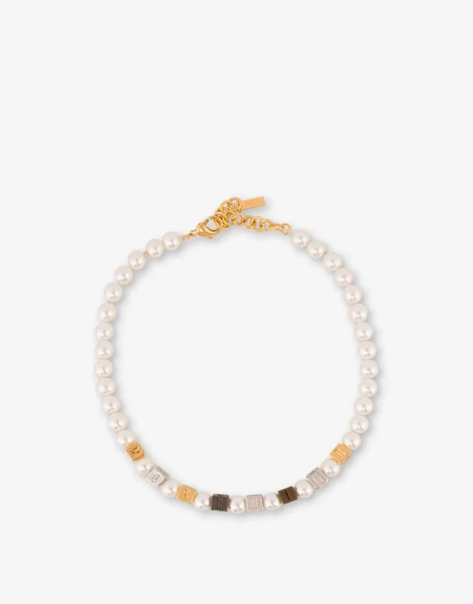 Collana girocollo con perle
