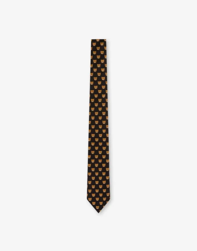 Cravatta con motivo Teddy Bear all-over