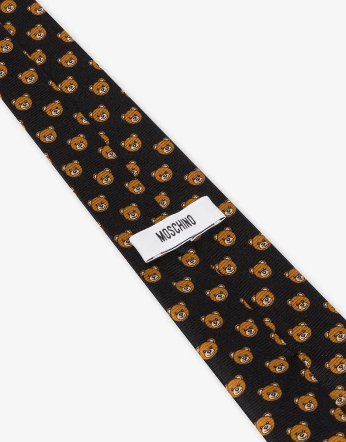 Cravatta con motivo Teddy Bear all-over