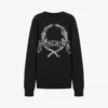 Felpa con cappuccio in cotone biologico Logo Laurel Crown