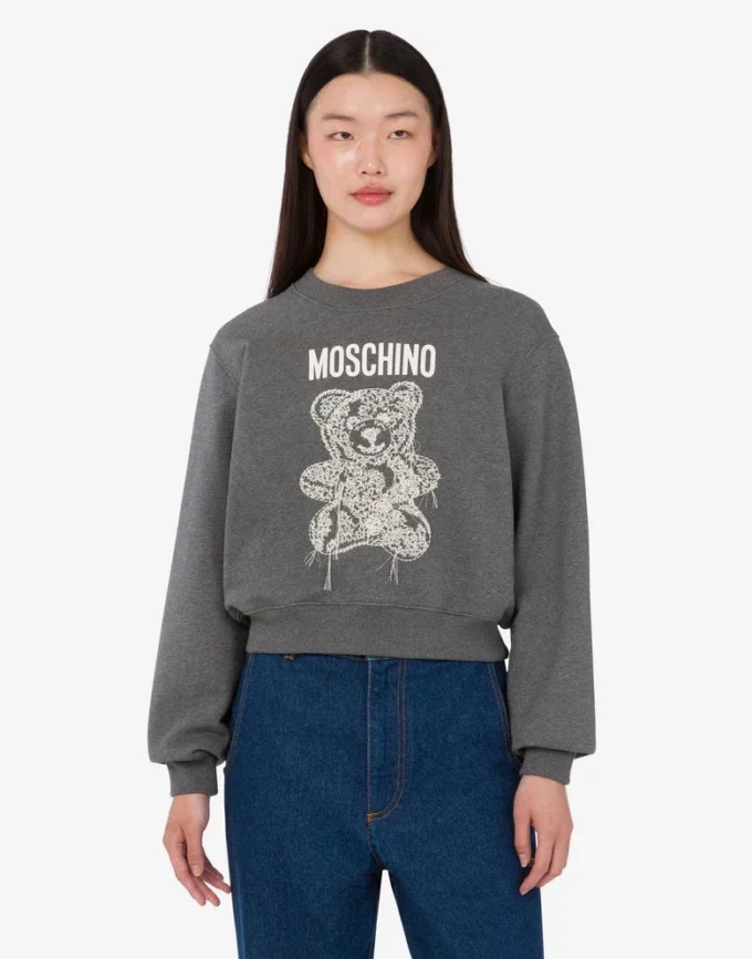Felpa in cotone biologico Moschino Teddy Bear