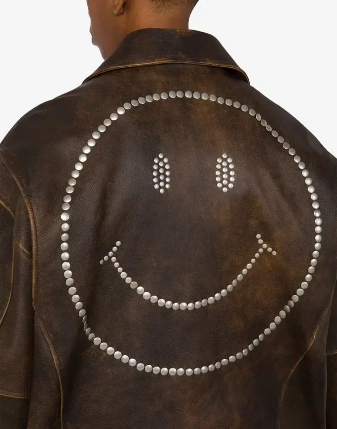 Giacca da motociclista in pelle nappa Smiley®