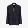 Giacca in denim di cotone blu Giacca in denim di cotone blu