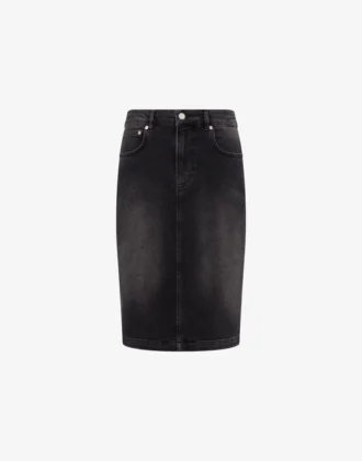 Gonna in denim di cotone elasticizzato