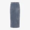 Gonna in denim floccato Gonna in denim floccato