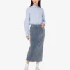 Gonna in denim floccato Gonna in denim floccato