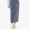 Gonna in denim floccato Gonna in denim floccato