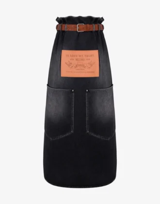 Gonna in denim nero