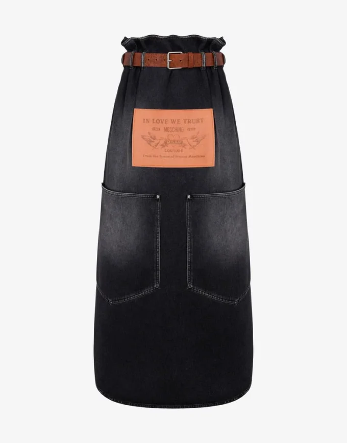 Gonna in denim nero