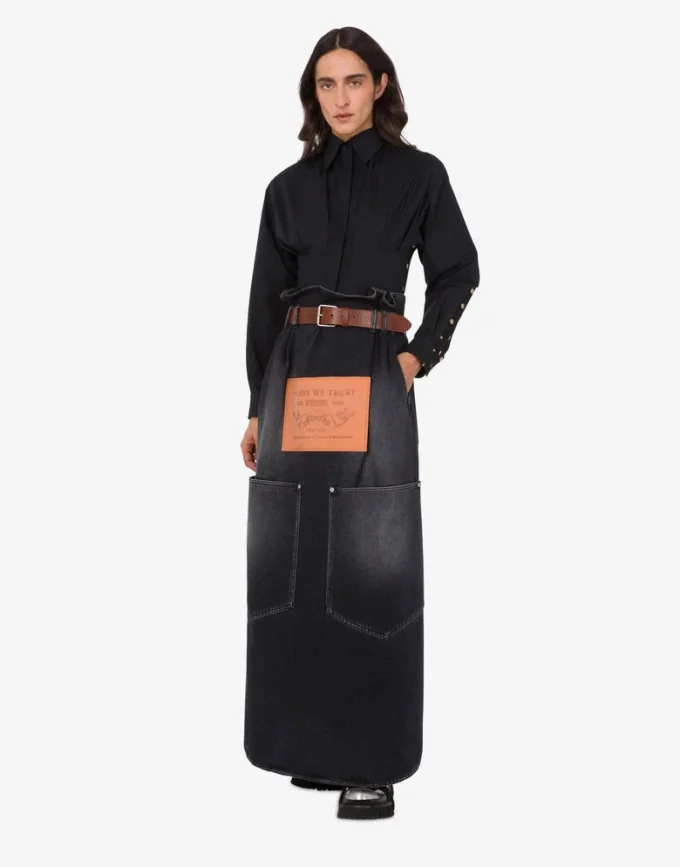 Gonna in denim nero