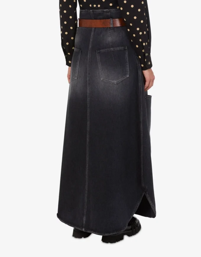 Gonna in denim nero