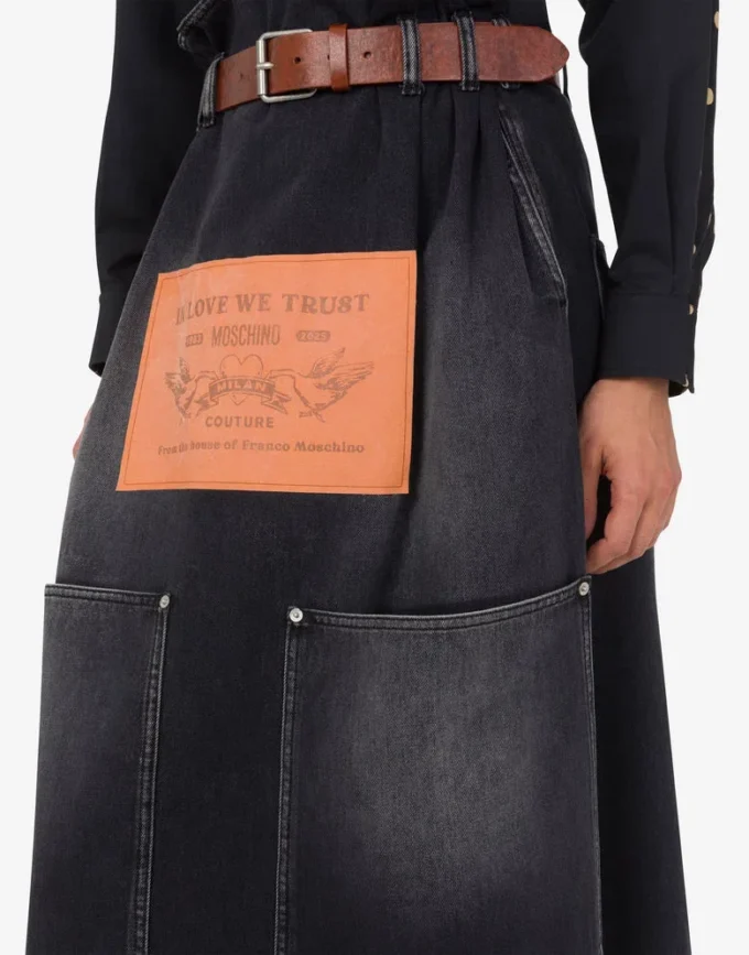 Gonna in denim nero