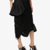 Gonna in organza di seta ricamata