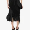 Gonna in organza di seta ricamata
