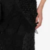 Gonna in organza di seta ricamata