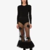 Gonna in tulle ricamato