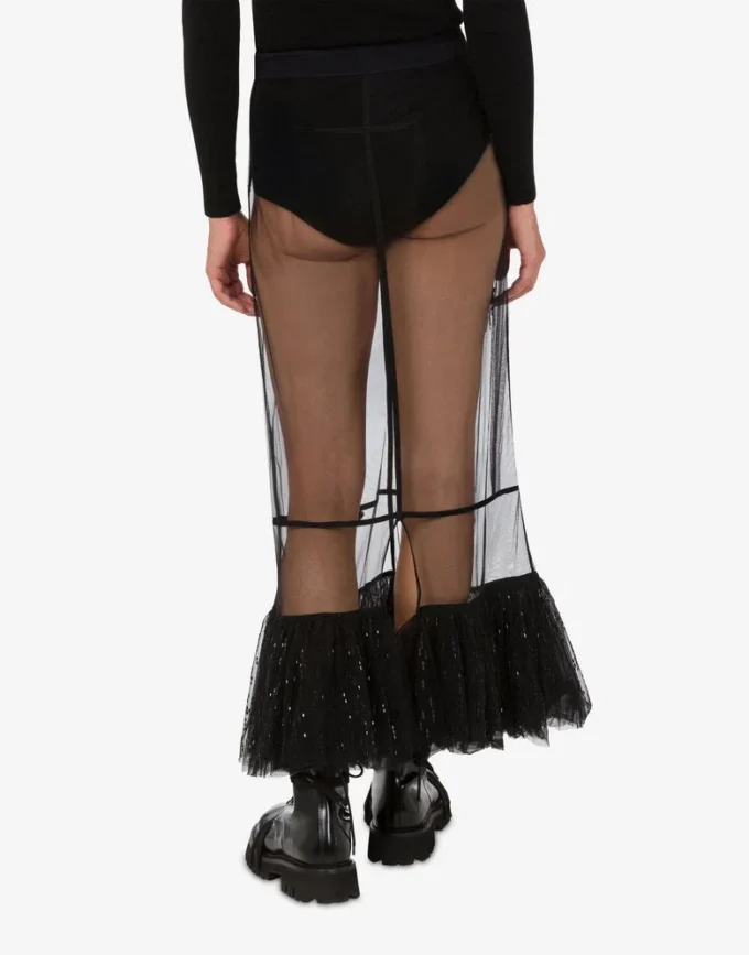 Gonna in tulle ricamato