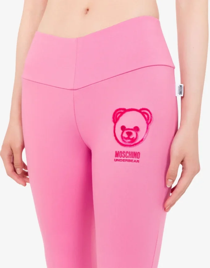 Leggings Moschino Teddy Bear in tessuto tecnico