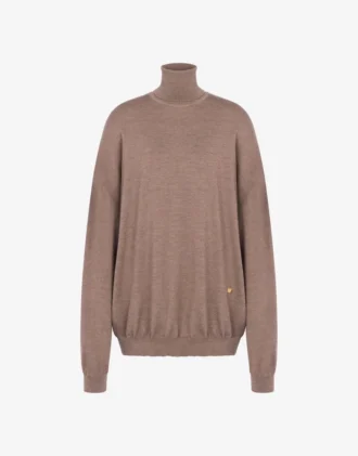 Maglione a collo alto in lana Golden M