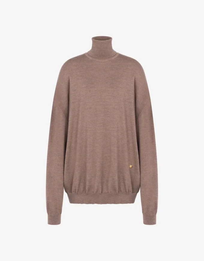 Maglione a collo alto in lana Golden M