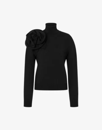 Maglione a collo alto in lana merino